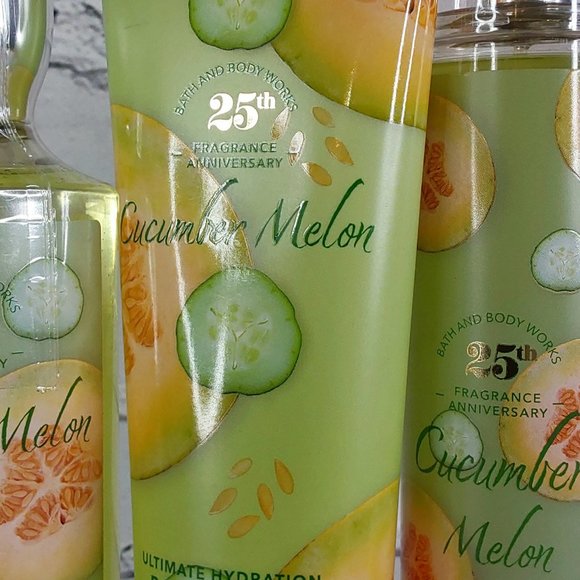 BATH & BODY WORKS 'CUCUMBER MELON' 3-PIECE BODY CARE SET MIST, WASH, LOTION, - Picture 11 of 15